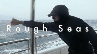 Super Yacht in bad weather. Mediterranean storms