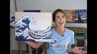 The Great Wave Off Kanagawa By Hokusai | Painting Tutorial | Paint by Numbers for Adults