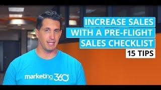 Sales Tips and Techniques - 15 Point Sales Checklist