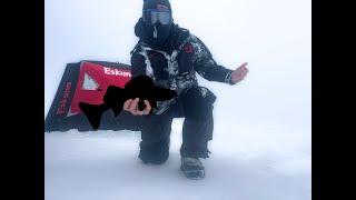 Ice Fishing RED LAKE in a BLIZZARD!!! *3-MAN LIMIT* (Xplore the North Episode 4)