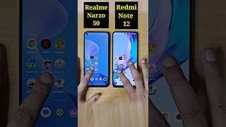 Redmi Note 12 vs Realme Narzo 50 Speed Test Comparison | #shorts