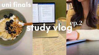 final exam vlog ep.2/ long days at library, essays, home cooking