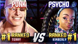 SF6 ▰ PUNK (#1 Ranked Terry) vs PSYCHO (#1 Ranked Kimberly) ▰ High Level Gameplay