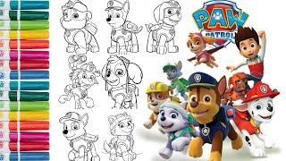 How to Color Your Favorite Paw Patrol Characters : Compilation