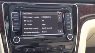 How to find the firmware number on RNS 510 navigation system for Volkswagen