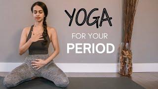 YOGA DURING PERIODS  | Gentle Yoga Flow For Period Relief