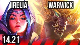 IRELIA vs WARWICK (TOP) | 8/0/1, Legendary | KR Diamond | 14.21