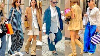 SUMMER 2025 OUTFITS ️ITALIAN STREET FASHION MILAN SHOPPING SUMMER 2025 #vanityfair