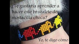 Cómo hacer un brazalete de mostacilla checa