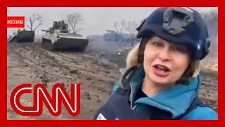 See how Russian state TV is covering the war in Ukraine