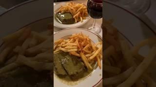 Relais de l’Entrecôte in Paris, France. Try the famous steak with their secret sauce #food #paris