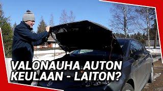 Valonauha auton keulaan - onko laillinen asennus?