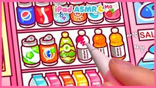 (eng) ASMR Drawing a cute mart Coloring an iPad with squares How to draw a mini mart 