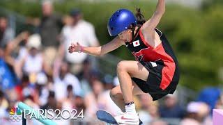 Skateboarding prodigy Ginwoo Onodera fails to advance to street final | Paris Olympics | NBC Sports