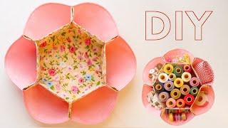 DIY Multi Compartment Fabric Storage | Fabric Tray | Organizer Fabric Storage