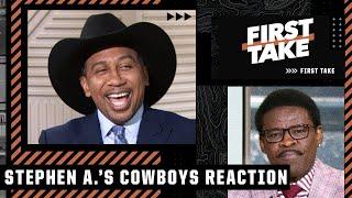 Southern Stephen A. reacts to the Cowboys losing & can't contain his excitement | First Take