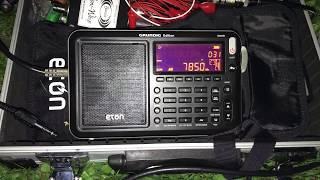 DXing in a large suburban garden: CHU Canada 7850 kHz, Ottawa with voice announcements