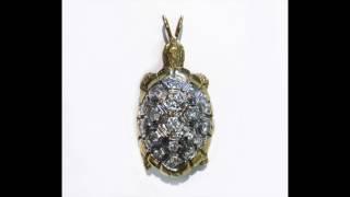 18k Diamond Turtle Brooch/Pendant