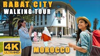 RABAT city 2023 Walking tour - Morocco  4K UHD