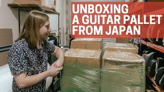 Unboxing a Pallet of Guitars from Japan!