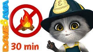  Five Little Firemen - Fire Truck |  Baby Songs and Nursery Rhymes | Dave and Ava 