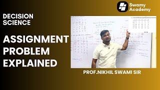 Assignment Problem -Decision Science-1st Sem  | MBA | Marathi | Nikhil Swami Sir