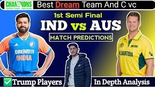 IND vs AUS Dream11 ! IND vs AUS Dream11 Prediction Today Match ! IND vs AUS 1st Semi Final Dream11 !