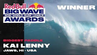 2021 Men's Biggest Paddle Winner: Kai Lenny At Jaws, Entry 2