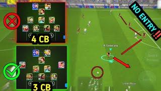 How to use 3 CB formations perfectly | Attack + defence | How to defend using 3 cb | efootball