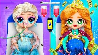 Rich Anna and Broke Elsa Became Mommies / 32 Frozen DIYs