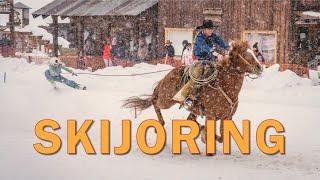 Skijoring: Skiers versus Cowboys.