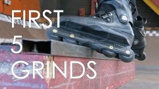 THE EASIEST 5 GRINDS TO LEARN ON INLINE SKATES // VLOG19