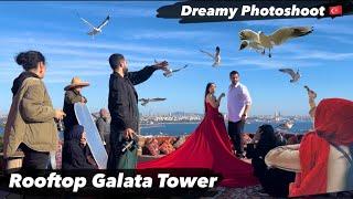 Photoshoot at Rooftop Galata Tower | Dreamy destination at #turkey  | Best experience #travel