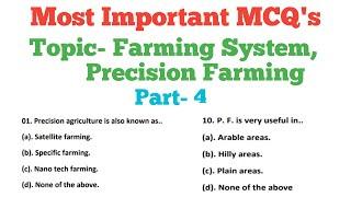 important MCQs on Precision agriculture part 4