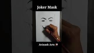 Joker Mask Drawing  #drawing #painting #shorts