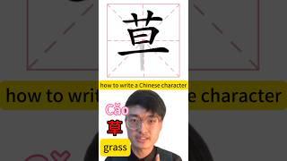 How to write Chinese character grass 草 #mandarin #learnchinese #learnmandarin #chinese #中文 #china