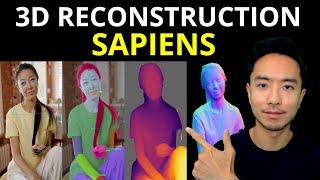 Sapiens Meta AI INCREDIBLE 3D Reconstruction, Pose Estimation, Depth Estimation, and Segmentation