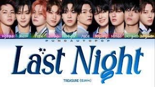 TREASURE 트레저 " LAST NIGHT " Lyrics (ColorCoded/ENG/HAN/ROM/가사)