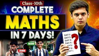 Class 10th - Maths Next 7 Days Plan | Gap Day Strategy | Prashant Kirad