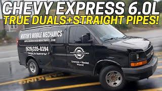 2010 Chevy Express 3500 6.0L V8 Exhaust Sound w/ True Dual Straight Pipes!