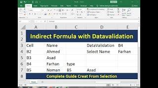 #258 How TO Use Indirect Formula in Excel Make Data Validation List