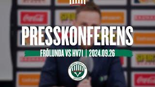 Presskonferensen efter Frölunda - HV71