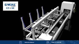 Automatický podavač materiálu k CNC laseru na trubky