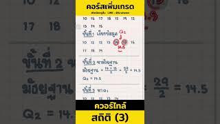 เทคนิคการหาควอร์ไทล์ #คณิตครูฮีม #เรียนออนไลน์ #สถิติ #ควอร์ไทล์