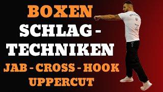 Boxen lernen - Boxen Schlagtechniken JAB - CROSS - HOOK - UPPERCUT  - RINGLIFE