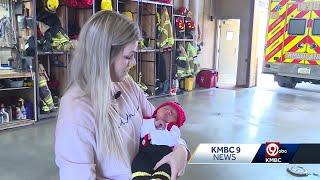 Baby won't wait: New mom thanks Lee's Summit firefighters for helping deliver daughter