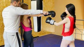 Lera vs Polina | Boxing for beginners | Training techniques