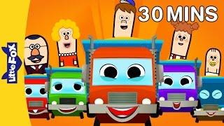 Five Big Dump Trucks and More Learning Songs | By Little Fox