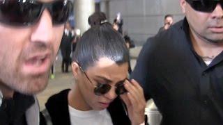 Kourtney Kardashian Tears Up When Asked About Kim's Armed Robbery Arriving Home From Paris