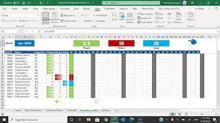 Automated Attendance Sheet in Excel